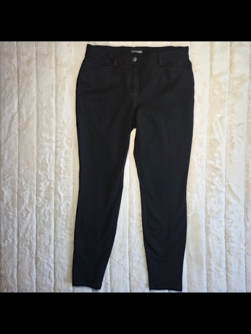 Express Black Slim Ponte Ankle Pants